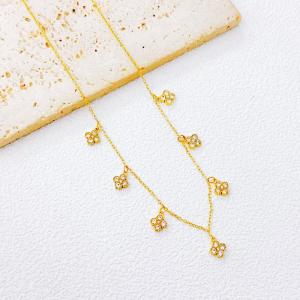 SS Gold-Plating Necklace - KN300634-SXSJ