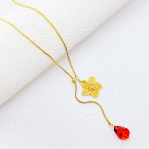 SS Gold-Plating Necklace - KN300641-SXSJ