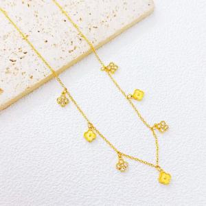 SS Gold-Plating Necklace - KN300647-SXSJ