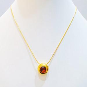 SS Gold-Plating Necklace - KN300655-SXSJ