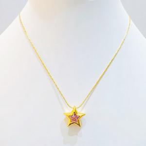SS Gold-Plating Necklace - KN300662-SXSJ