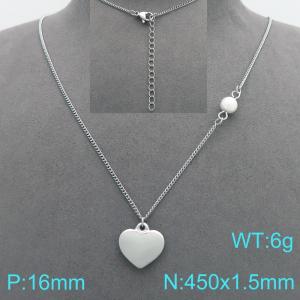 Stainless steel jewelry heart-shaped pendant necklace - KN301325-KFC
