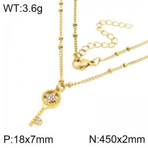 SS Gold-Plating Necklace - KN301497-Z