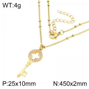 SS Gold-Plating Necklace - KN301498-Z