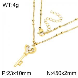 SS Gold-Plating Necklace - KN301499-Z