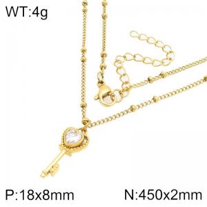 SS Gold-Plating Necklace - KN301500-Z
