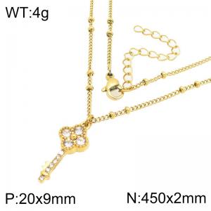 SS Gold-Plating Necklace - KN301501-Z