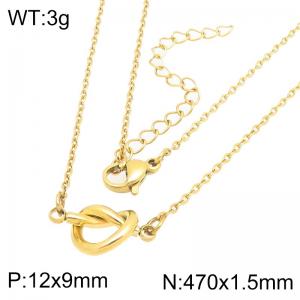 SS Gold-Plating Necklace - KN301508-Z