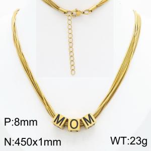 SS Gold-Plating Necklace - KN301586-Z