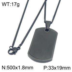 Stainless Steel Jewelry Square Pendant Necklace - KN301665-ZLA
