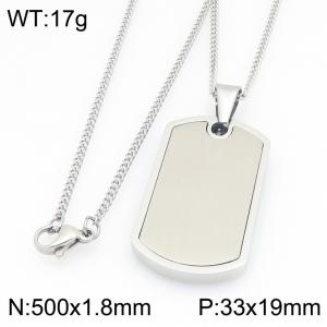 Stainless Steel Jewelry Square Pendant Necklace - KN301666-ZLA