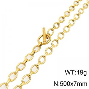 SS Gold-Plating Necklace - KN301917-Z
