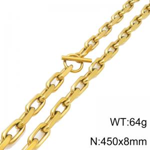 SS Gold-Plating Necklace - KN301942-Z