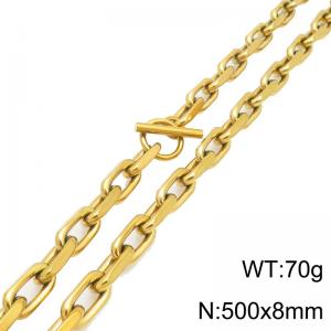 SS Gold-Plating Necklace - KN301943-Z