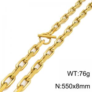 SS Gold-Plating Necklace - KN301944-Z