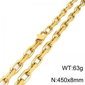 SS Gold-Plating Necklace - KN301948-Z