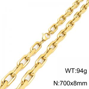 SS Gold-Plating Necklace - KN301965-Z