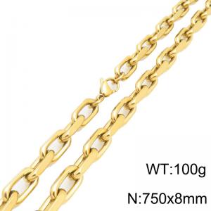 SS Gold-Plating Necklace - KN301966-Z