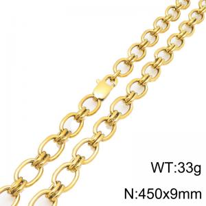 SS Gold-Plating Necklace - KN301980-Z