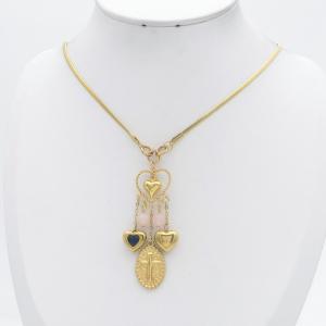 SS Gold-Plating Necklace - KN302177-FA