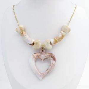 SS Gold-Plating Necklace - KN302541-SP