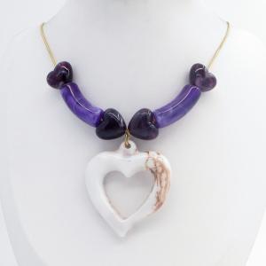 SS Gold-Plating Necklace - KN302542-SP