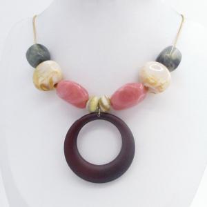 SS Gold-Plating Necklace - KN302544-SP