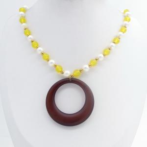 SS Gold-Plating Necklace - KN302546-SP