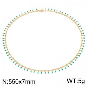 SS Gold-Plating Necklace - KN302707-Z