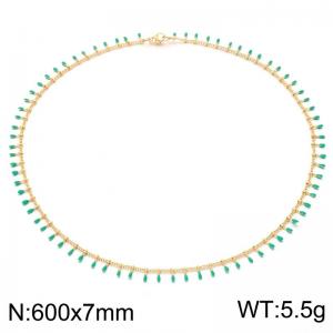 SS Gold-Plating Necklace - KN302708-Z