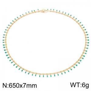 SS Gold-Plating Necklace - KN302709-Z