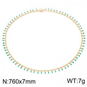 SS Gold-Plating Necklace - KN302711-Z