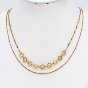 SS Gold-Plating Necklace - KN302768-CM