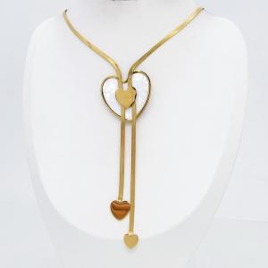 SS Gold-Plating Necklace - KN302769-CM