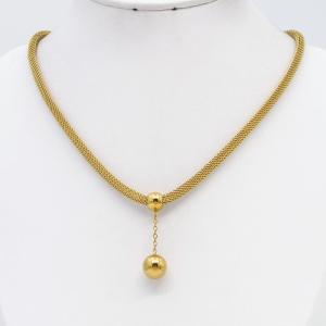 SS Gold-Plating Necklace - KN302773-CM