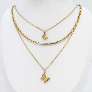 SS Gold-Plating Necklace - KN302775-CM