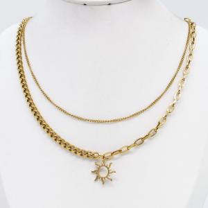 SS Gold-Plating Necklace - KN302776-CM