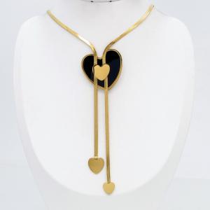 SS Gold-Plating Necklace - KN302777-CM