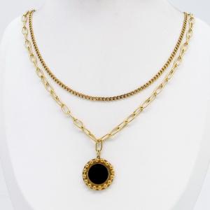 SS Gold-Plating Necklace - KN302778-CM