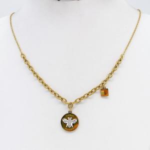SS Gold-Plating Necklace - KN302783-CM