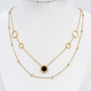 SS Gold-Plating Necklace - KN302784-CM