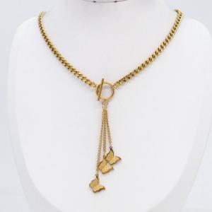 SS Gold-Plating Necklace - KN302786-CM
