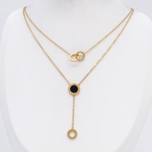 SS Gold-Plating Necklace - KN302787-CM
