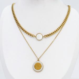 SS Gold-Plating Necklace - KN302790-CM