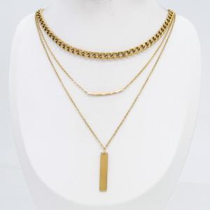 SS Gold-Plating Necklace - KN302791-CM