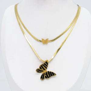 SS Gold-Plating Necklace - KN302792-CM