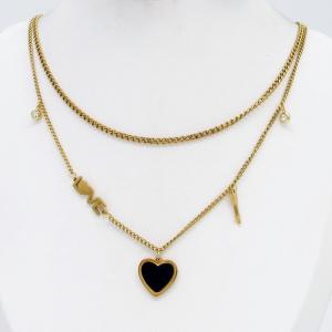 SS Gold-Plating Necklace - KN302800-CM