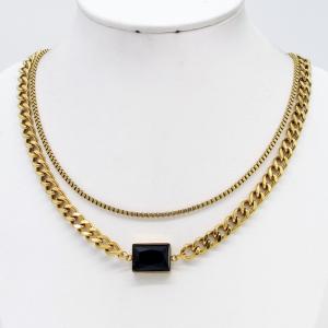 SS Gold-Plating Necklace - KN302801-CM
