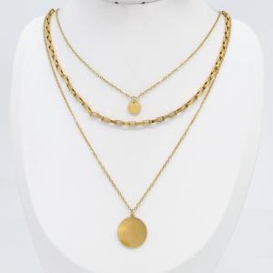 SS Gold-Plating Necklace - KN302808-CM