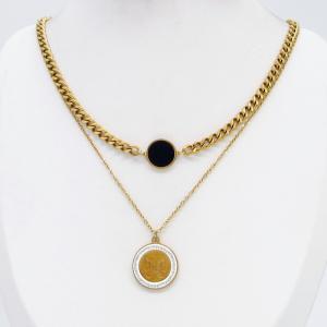 SS Gold-Plating Necklace - KN302814-CM